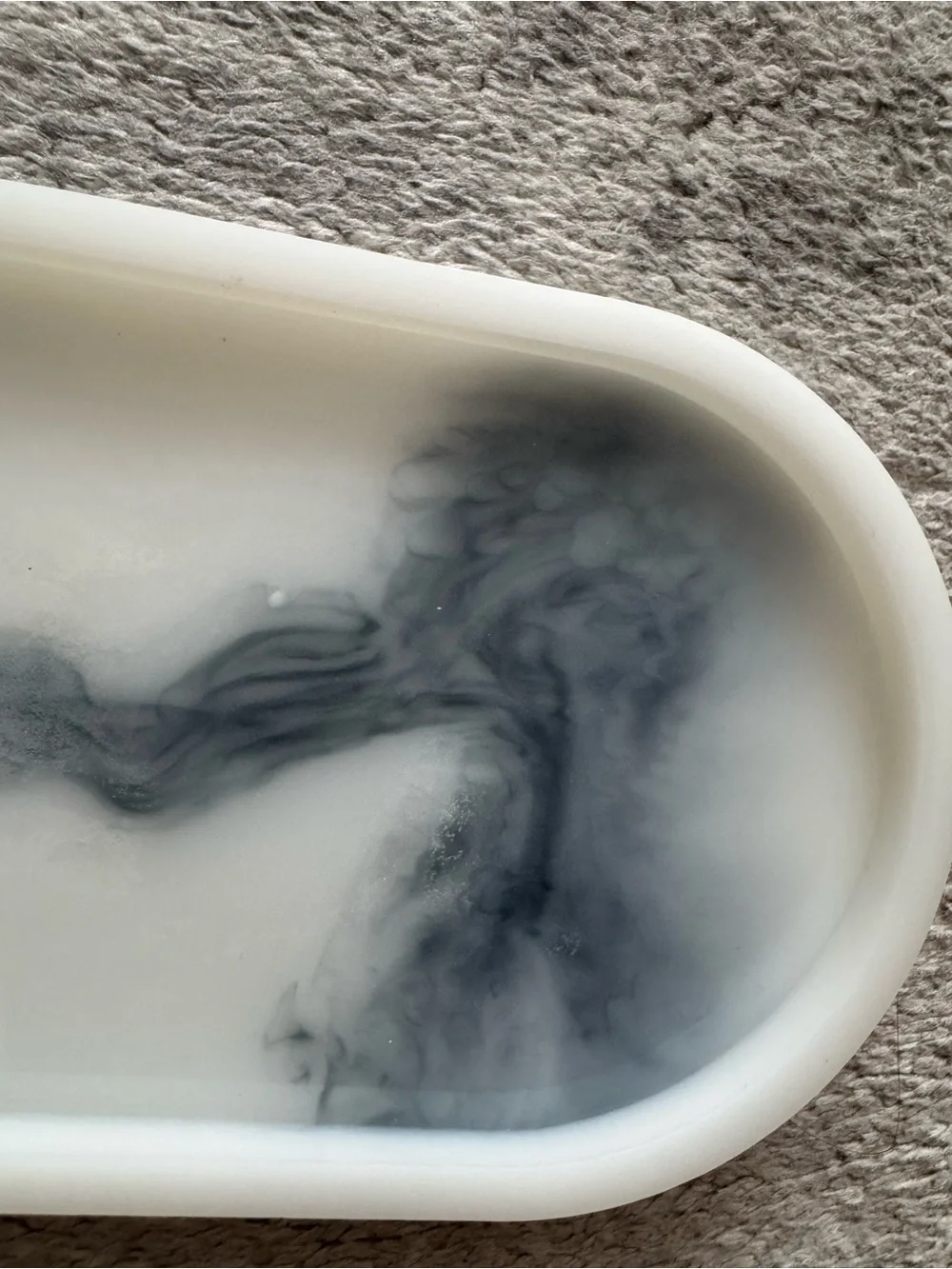 Like 🆕 Resin Oval Marble look Vanity Tray